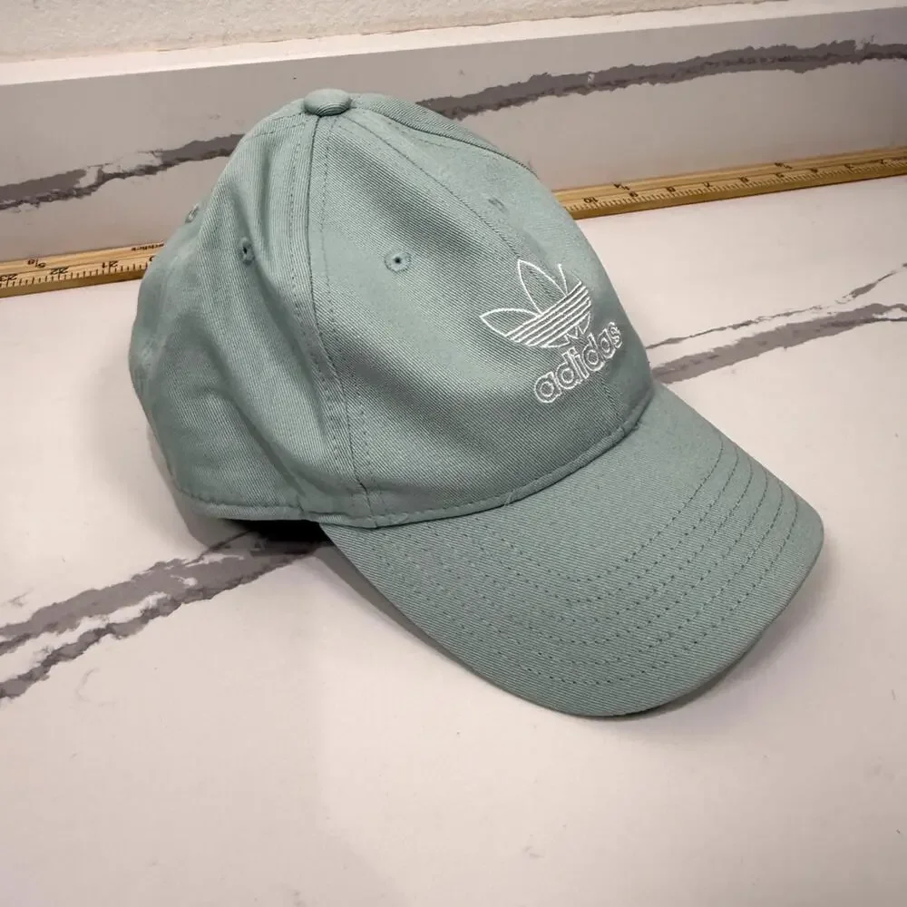 Adidas Baseball Cap Adjustable One Size Teal Sport Casual Strap-Back Relaxed‎